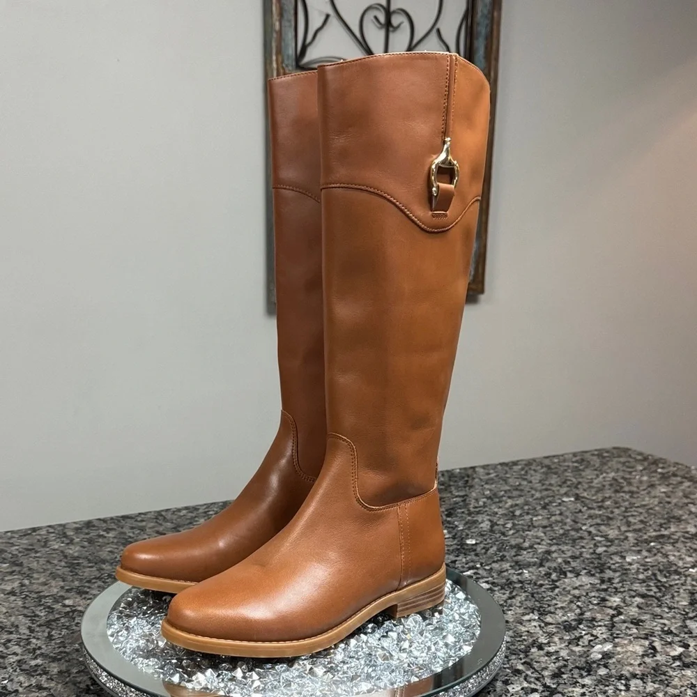 Giani Bernini leather Sandraa bohemian knee high riding  Boots NWT 6.5